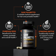 Capsules from the vegan Saw Palmetto 3X formula