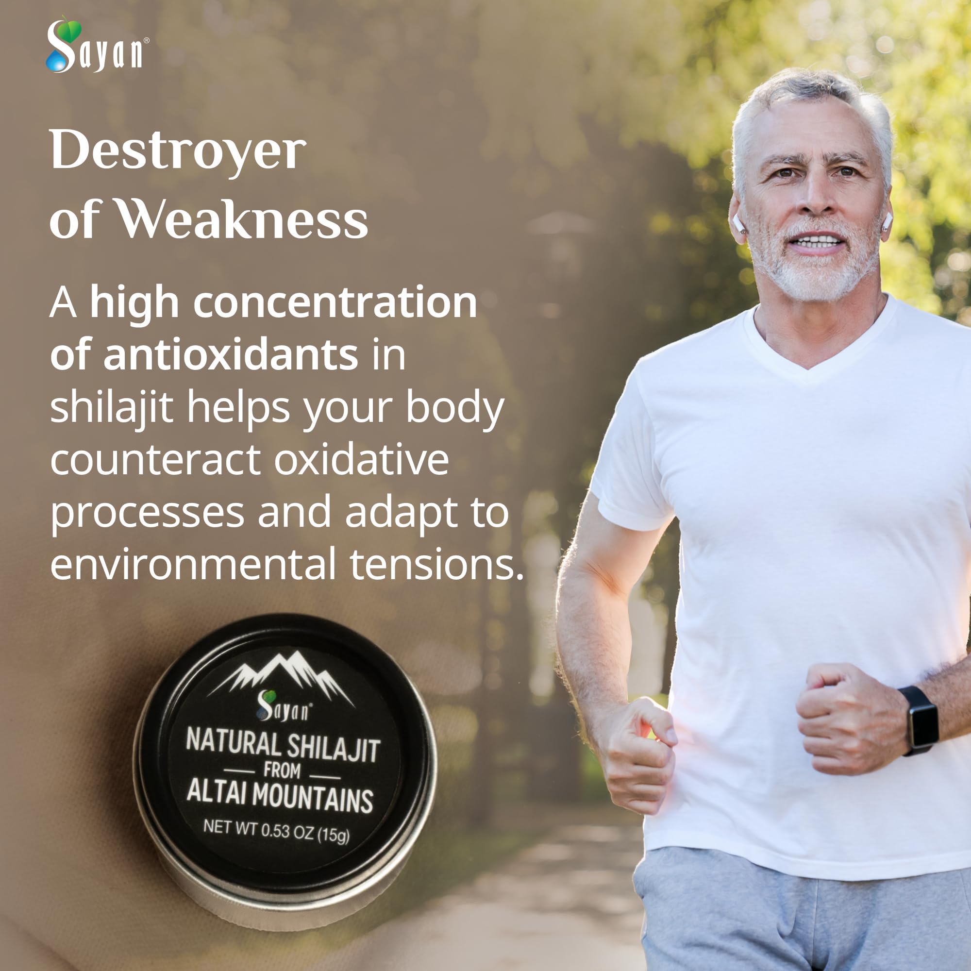 Serving scoop dissolving Shilajit resin in water