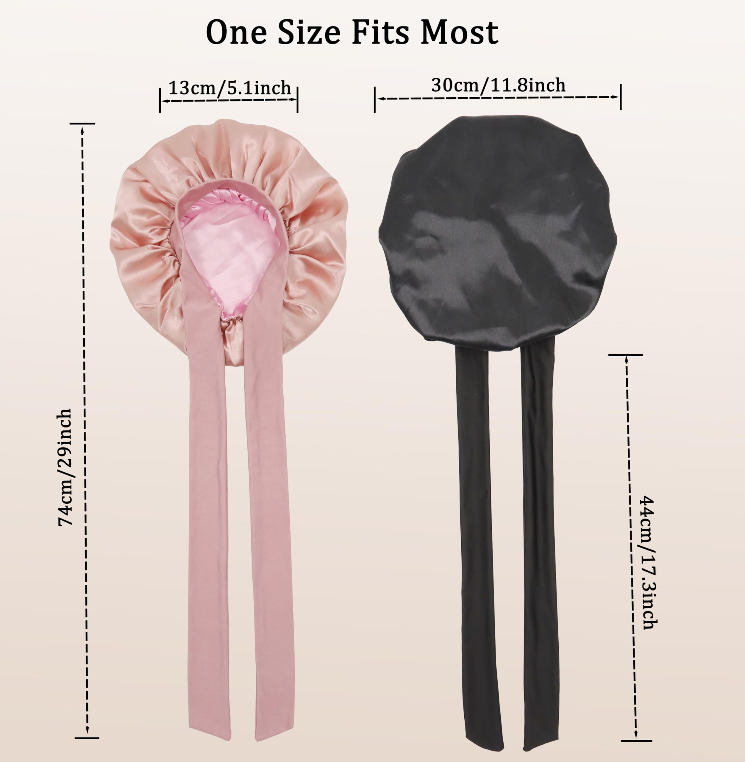 SAYMRE silk satin material provides smooth glide and moisture retention