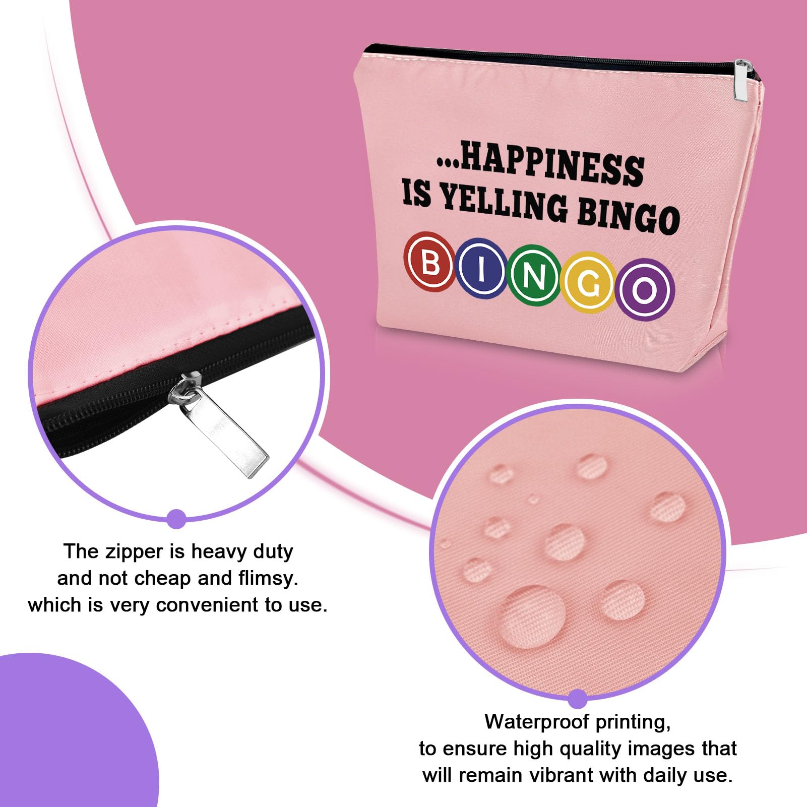 Sazuwu happiness is yelling bingo design bag adds playful charm to daily routines.