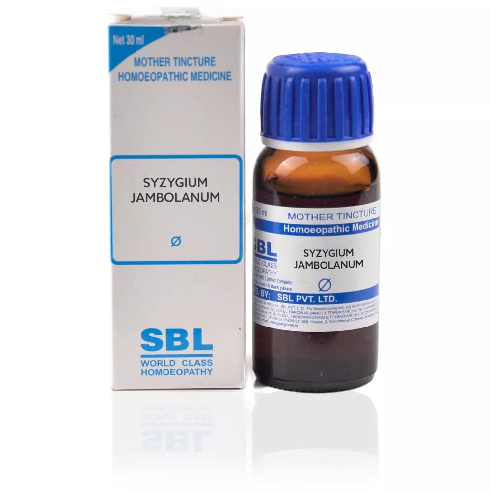 Amber glass bottle of SBL Syzygium Jambolanum 1X Q 30ml with dropper