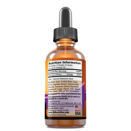 Dropper dispensing Biotin Liquid Drops