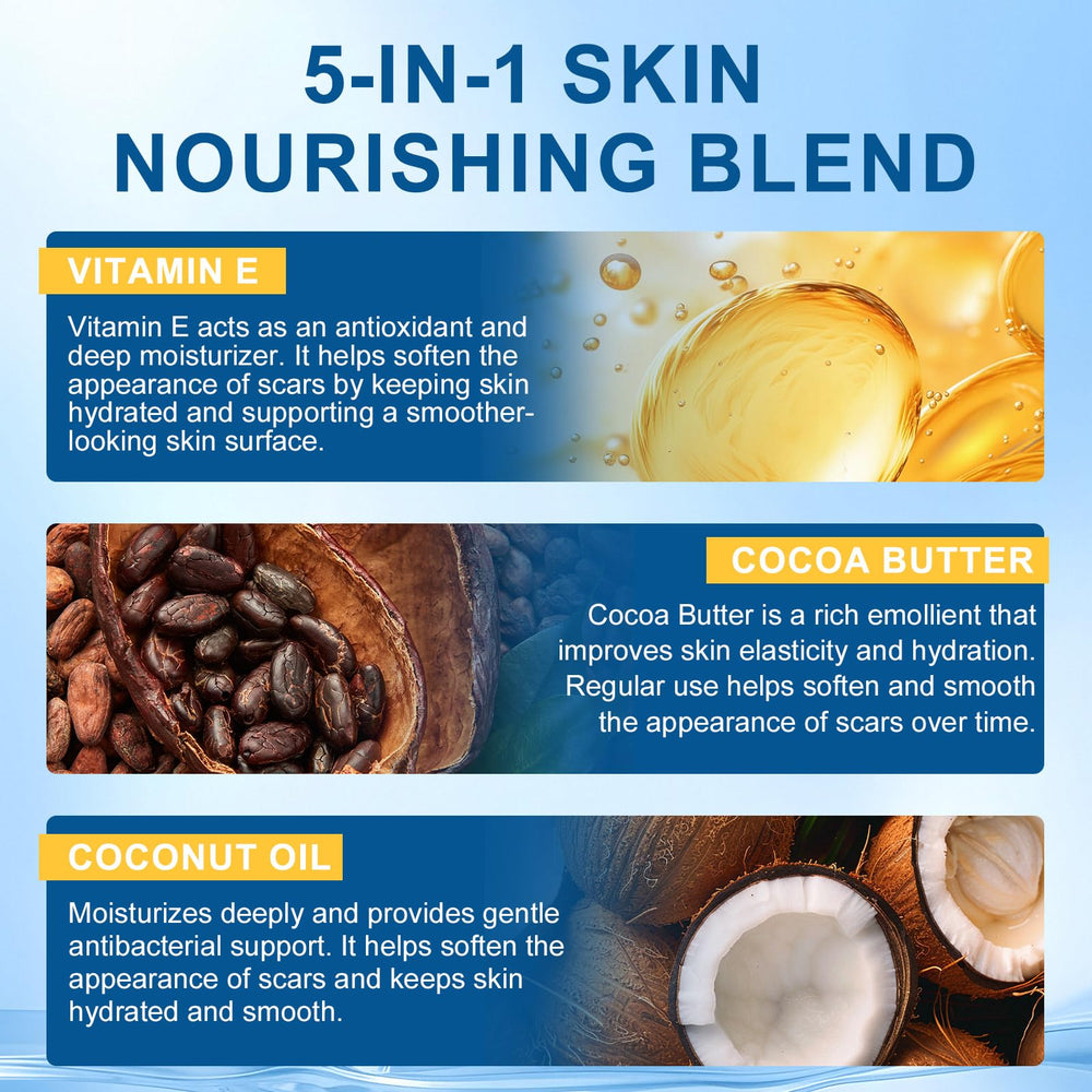 Scar Butter cream texture highlights rich hydration for dry, damaged skin.