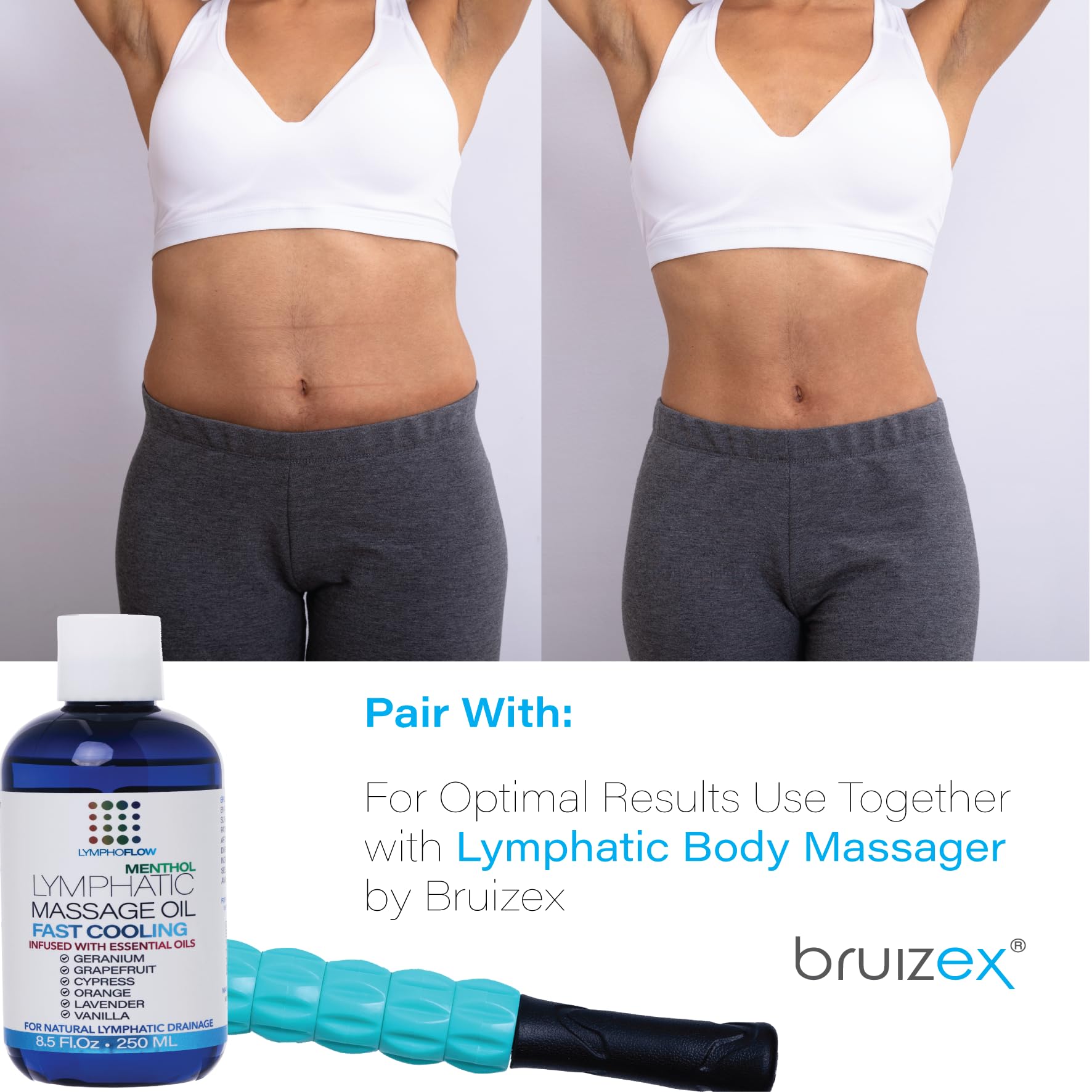Scar massage using lymphatic drainage oil for healing