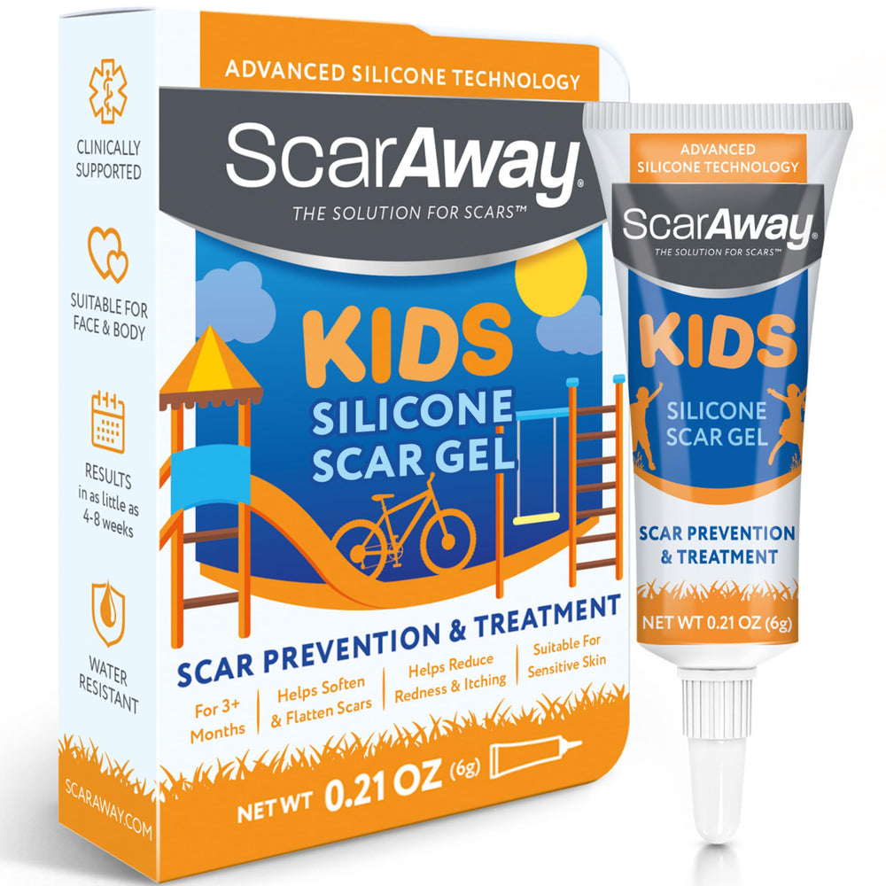 ScarAway Kids silicone scar gel on the face for scar-softening
