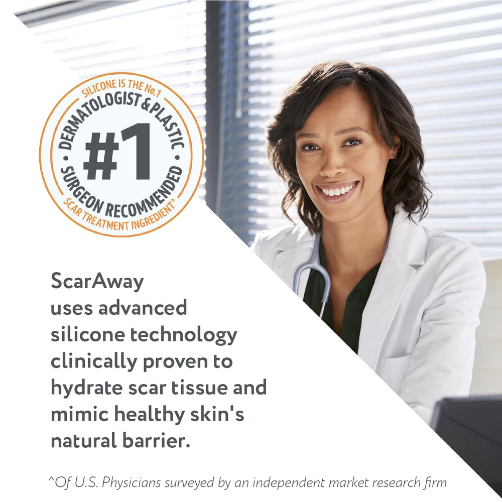 ScarAway Kids gel texture close-up shows non-greasy finish
