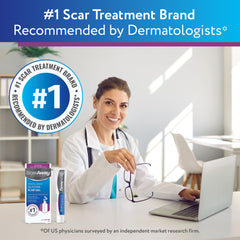 ScarAway packaging box emphasizes doctor-recommended scar care technology