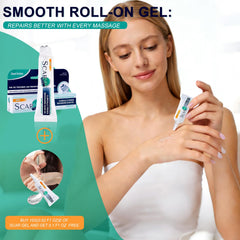 ScarMD daily routine setup with gel and skin care.