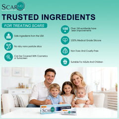 ScarMD packaging and branding highlights premium scar solution.