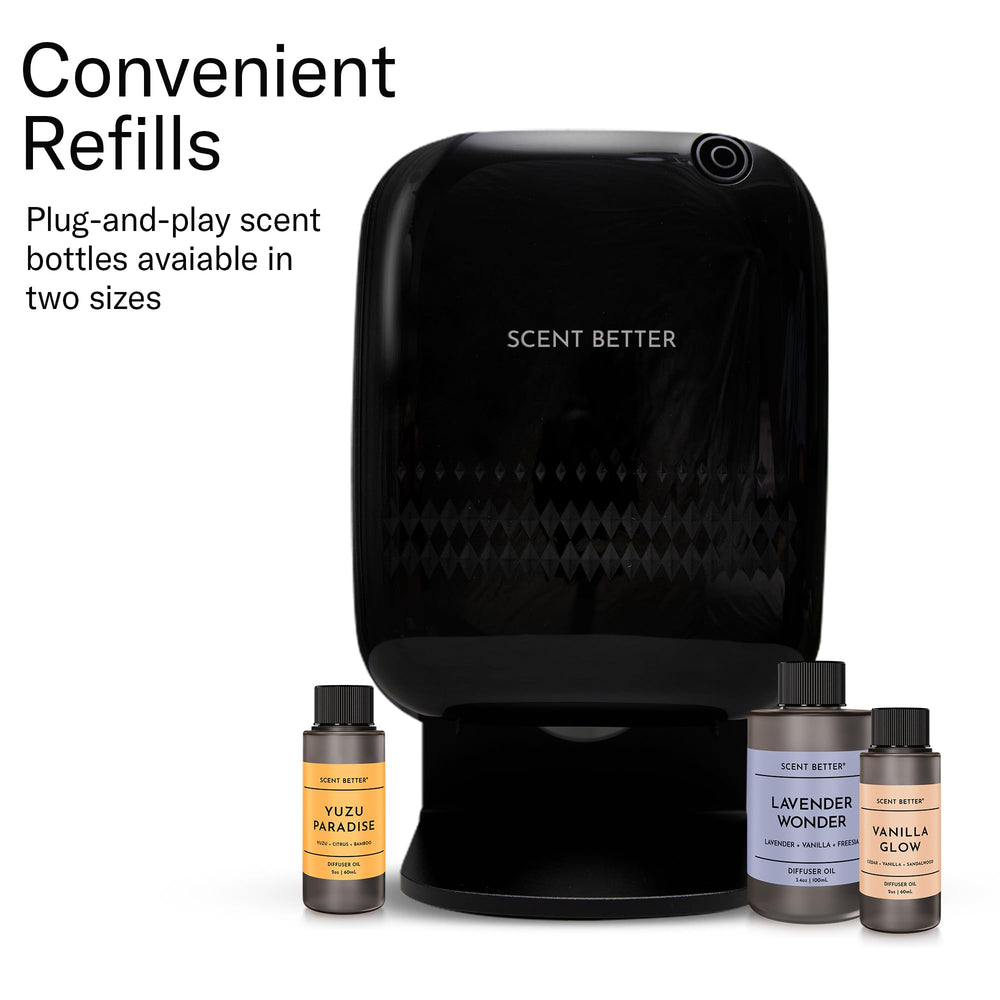 Scent Better Pro black finish shown as a minimalist decor accent.
