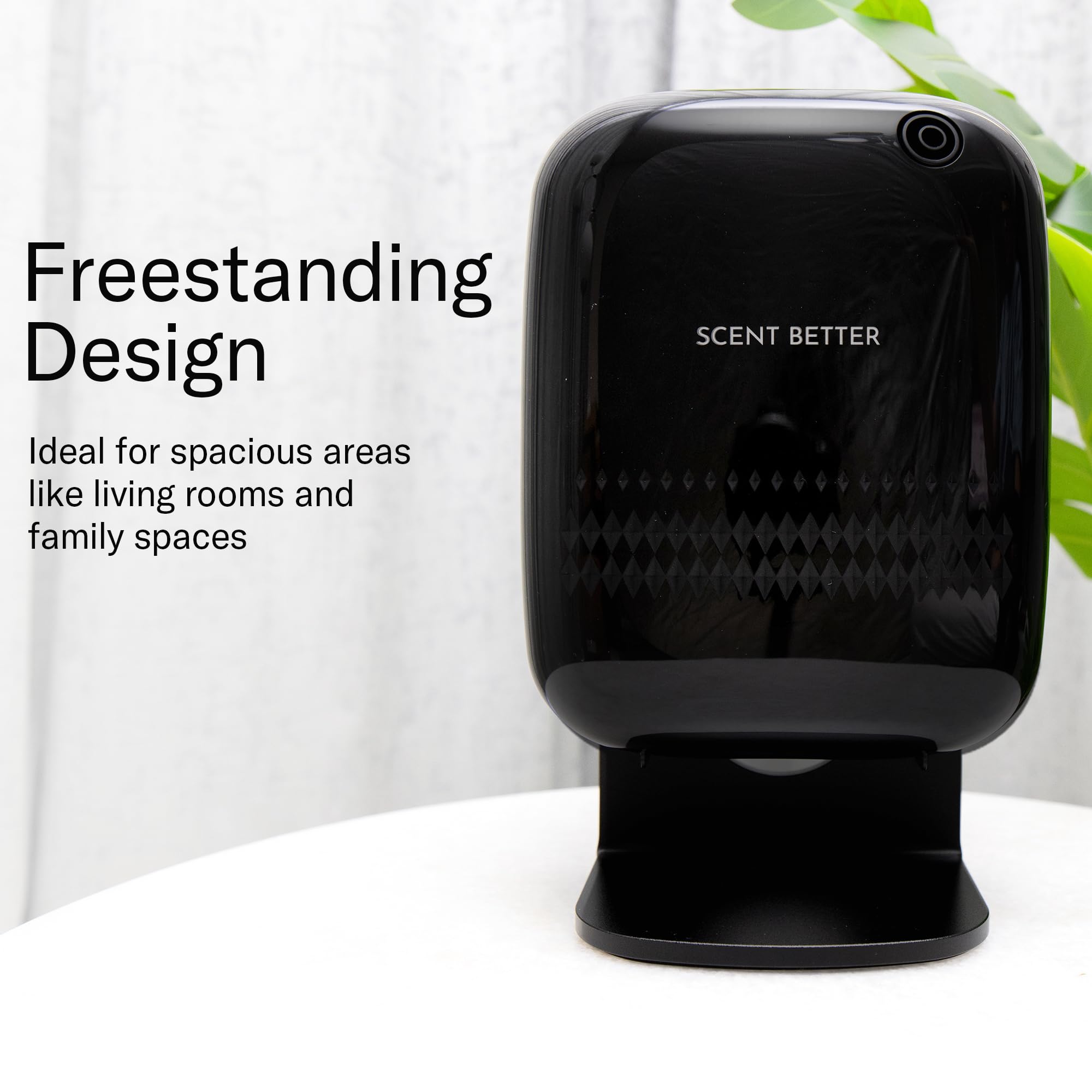 Scent Better Pro side profile in black demonstrates compact space-saving design.