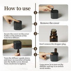 Diffuser placed on a bedroom nightstand