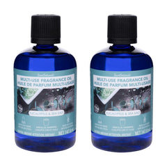 Two 147.8 ml bottles of ScentSationals Eucalyptus & Sea Salt diffuser oil (set of 2)