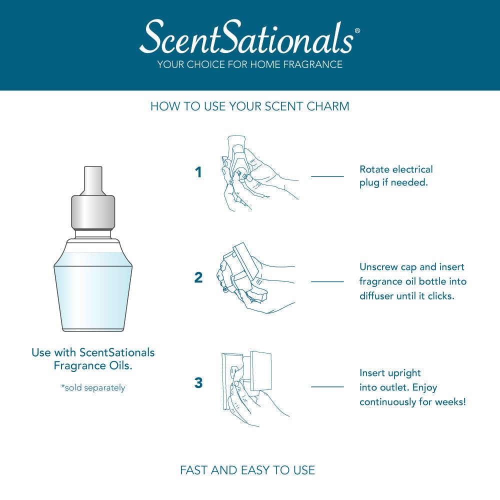 Scent Charm plug-in diffuser in a bathroom setting
