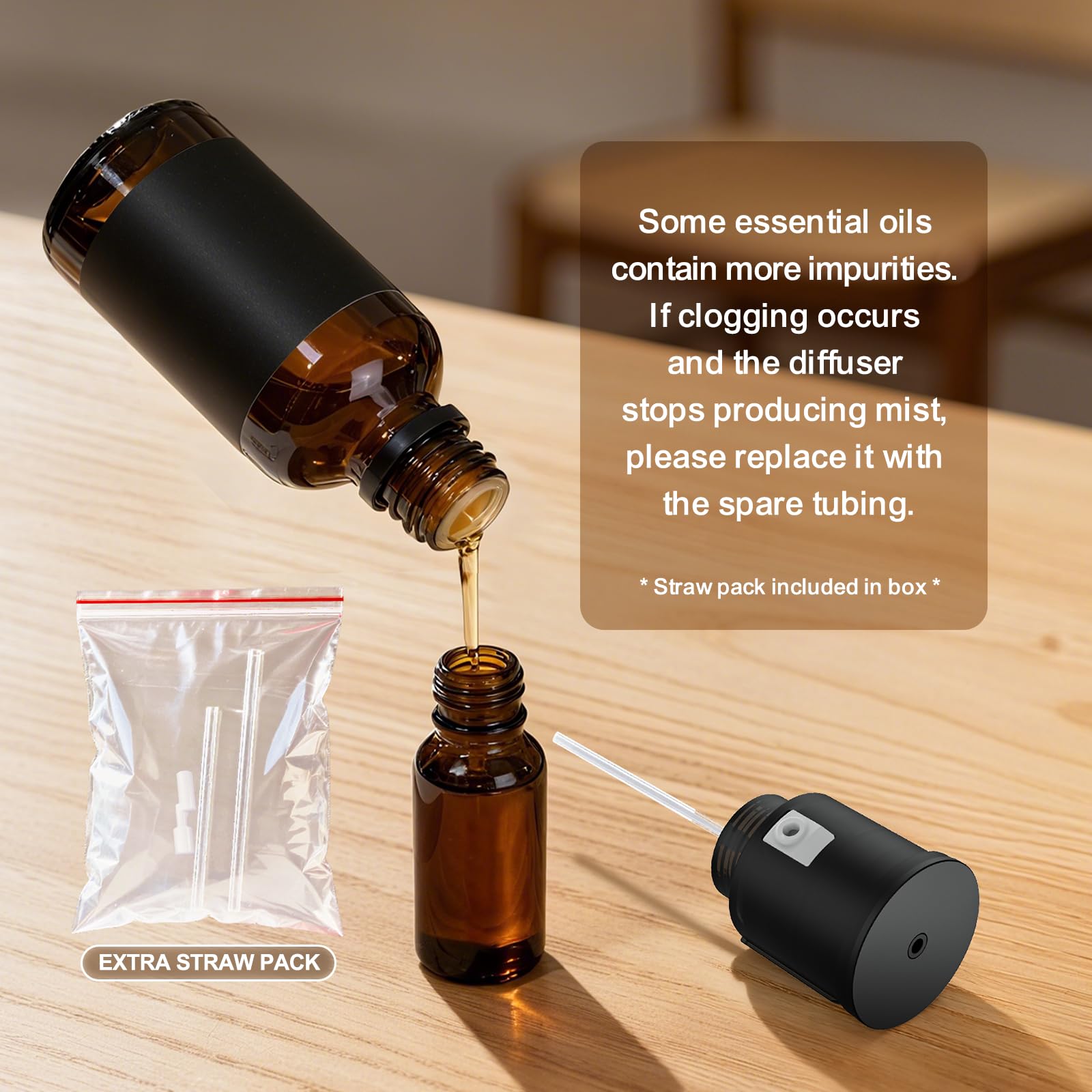 Diffuser in use showing mist