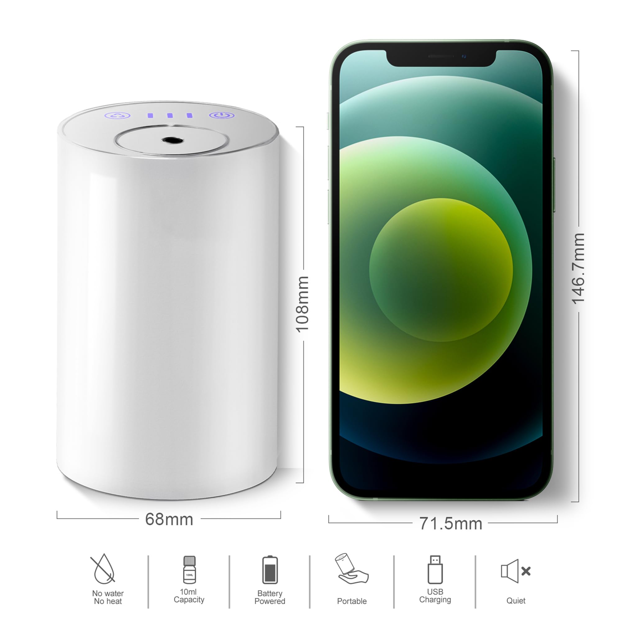 Scentcares Sentiment Diffuser packaging highlights easy setup and gift-ready presentation.