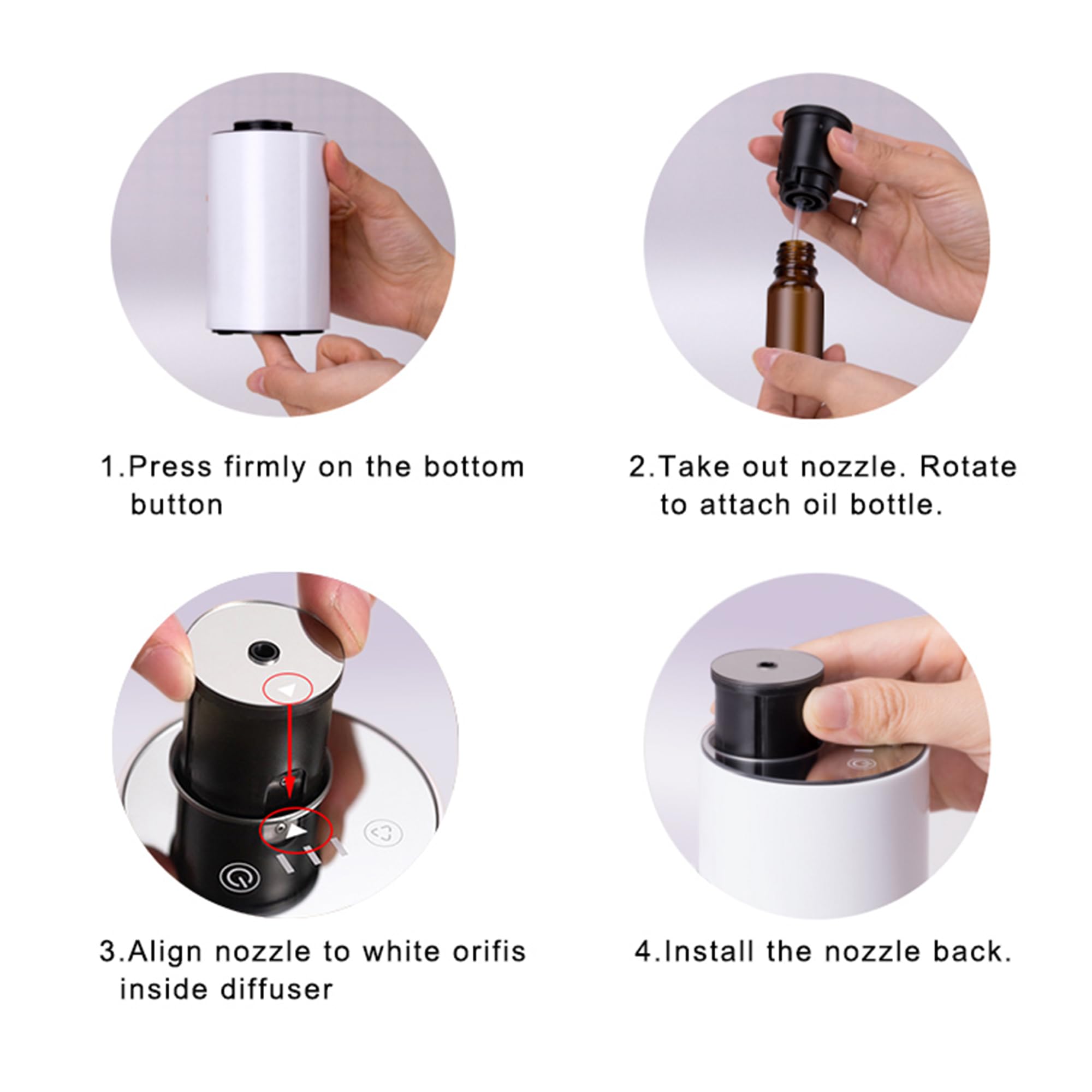 Scentcares Sentiment Diffuser travel-use friendly design supports on-the-go fragrance.