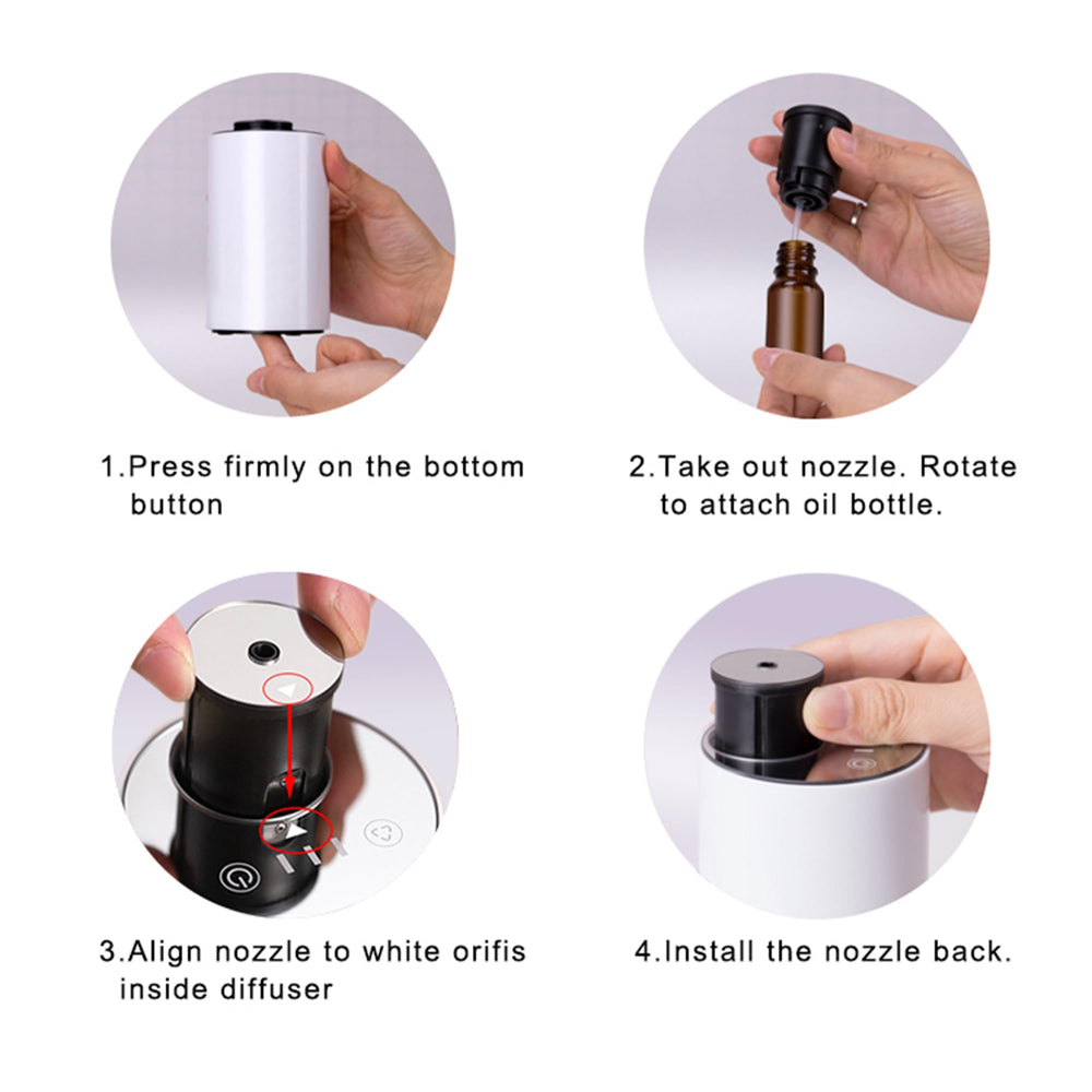 Scentcares Sentiment Diffuser travel-use friendly design supports on-the-go fragrance.