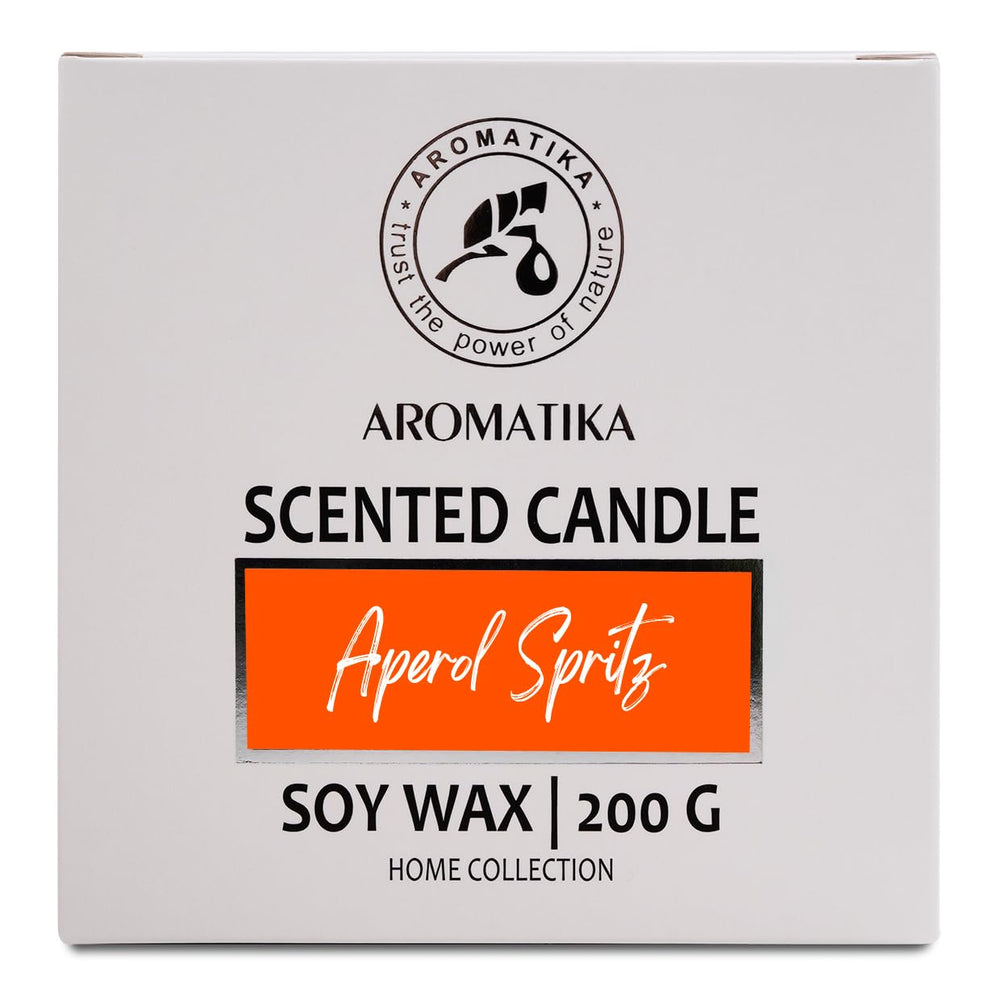 Gift-ready Aperol Spritz candle for couples