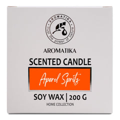Gift-ready Aperol Spritz candle for couples