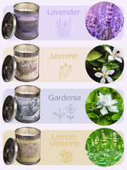 Lemon Verbena scented candle in a 32oz soy wax jar