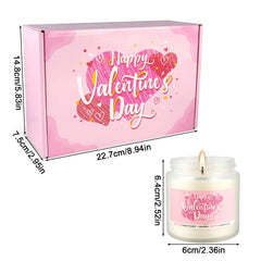Romantic candle gift concept for Valentine's Day