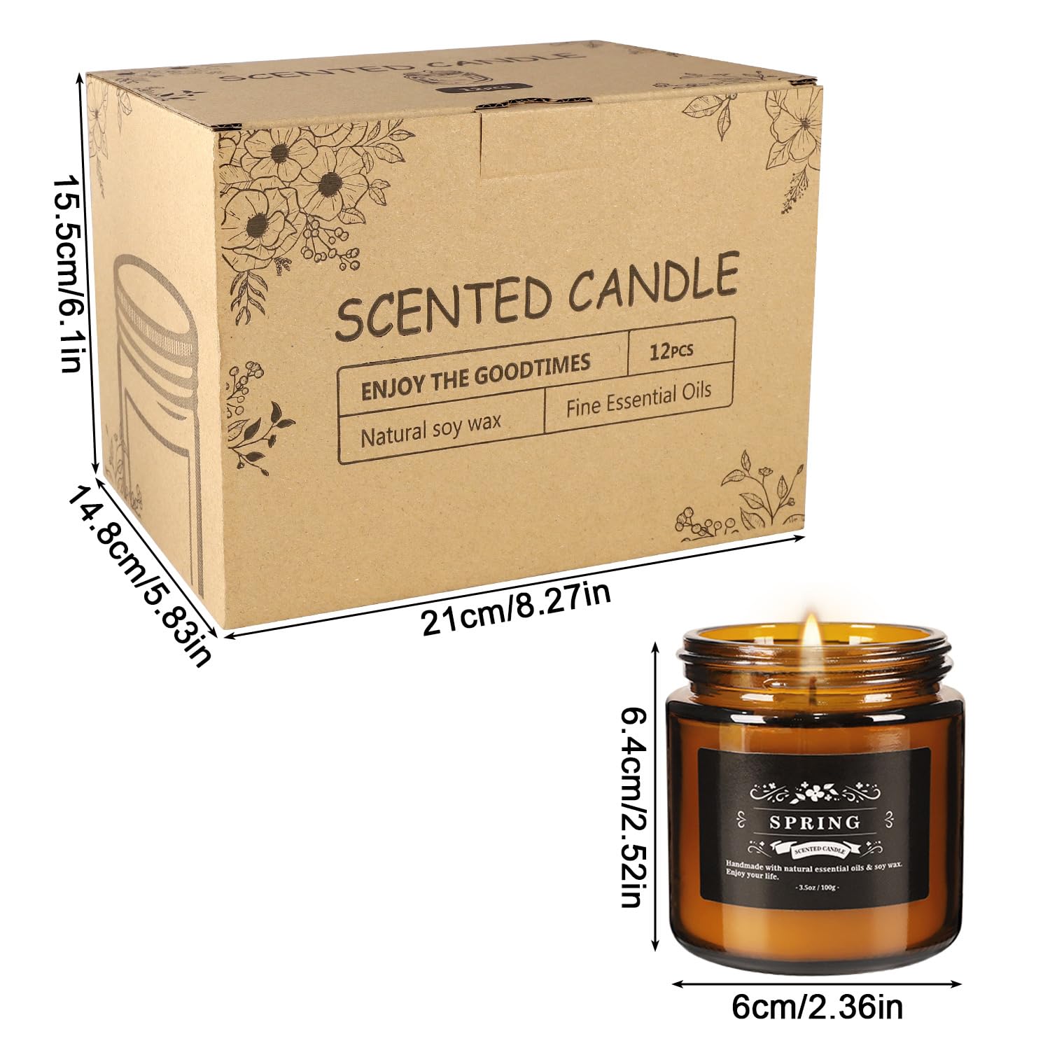 Lavender scented candle