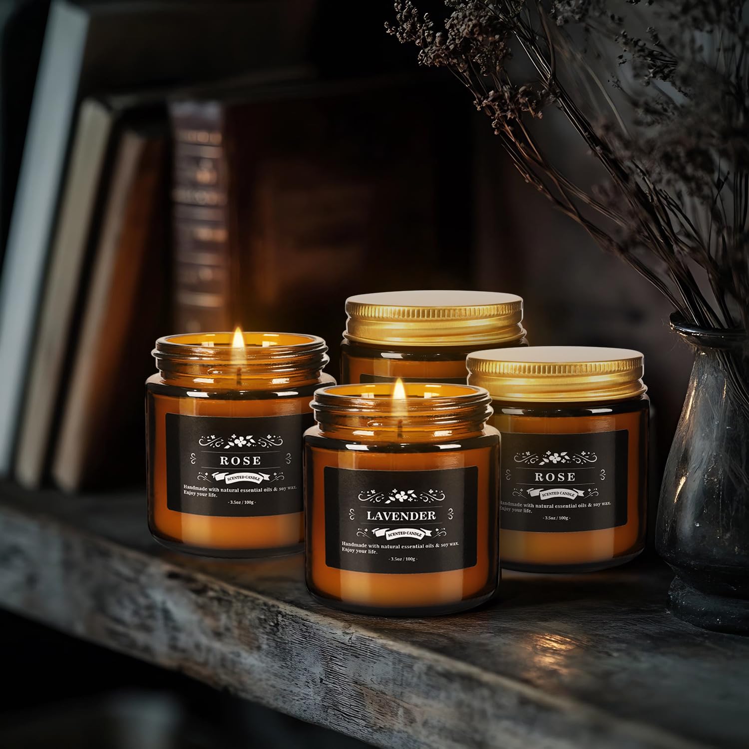 Gift box packaging for the scented candle set