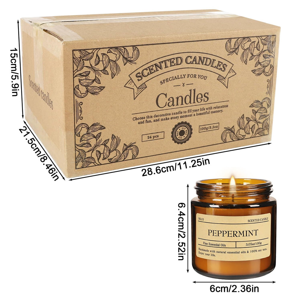 Lavender-scented candle from the 24-pack set