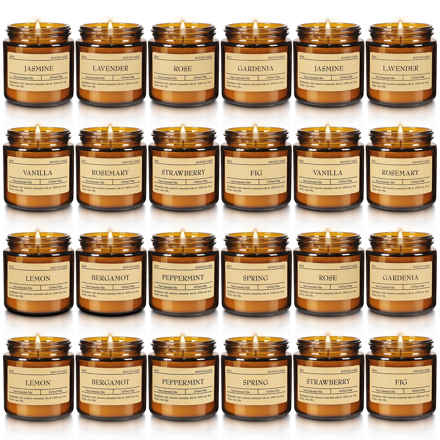 Lemon-scented candle from the 24-pack set