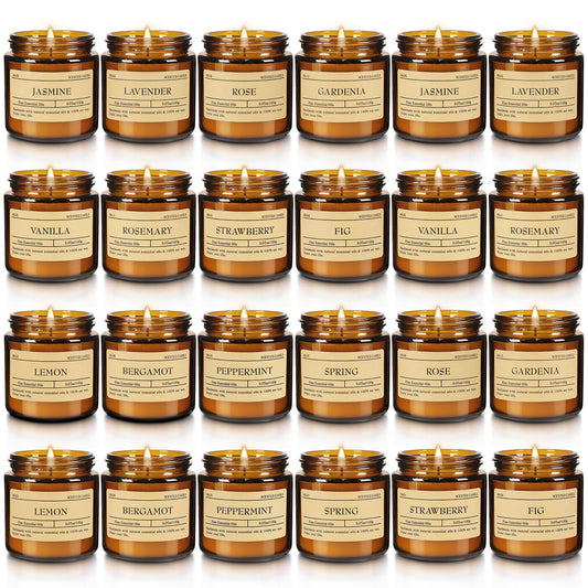 Lemon-scented candle from the 24-pack set
