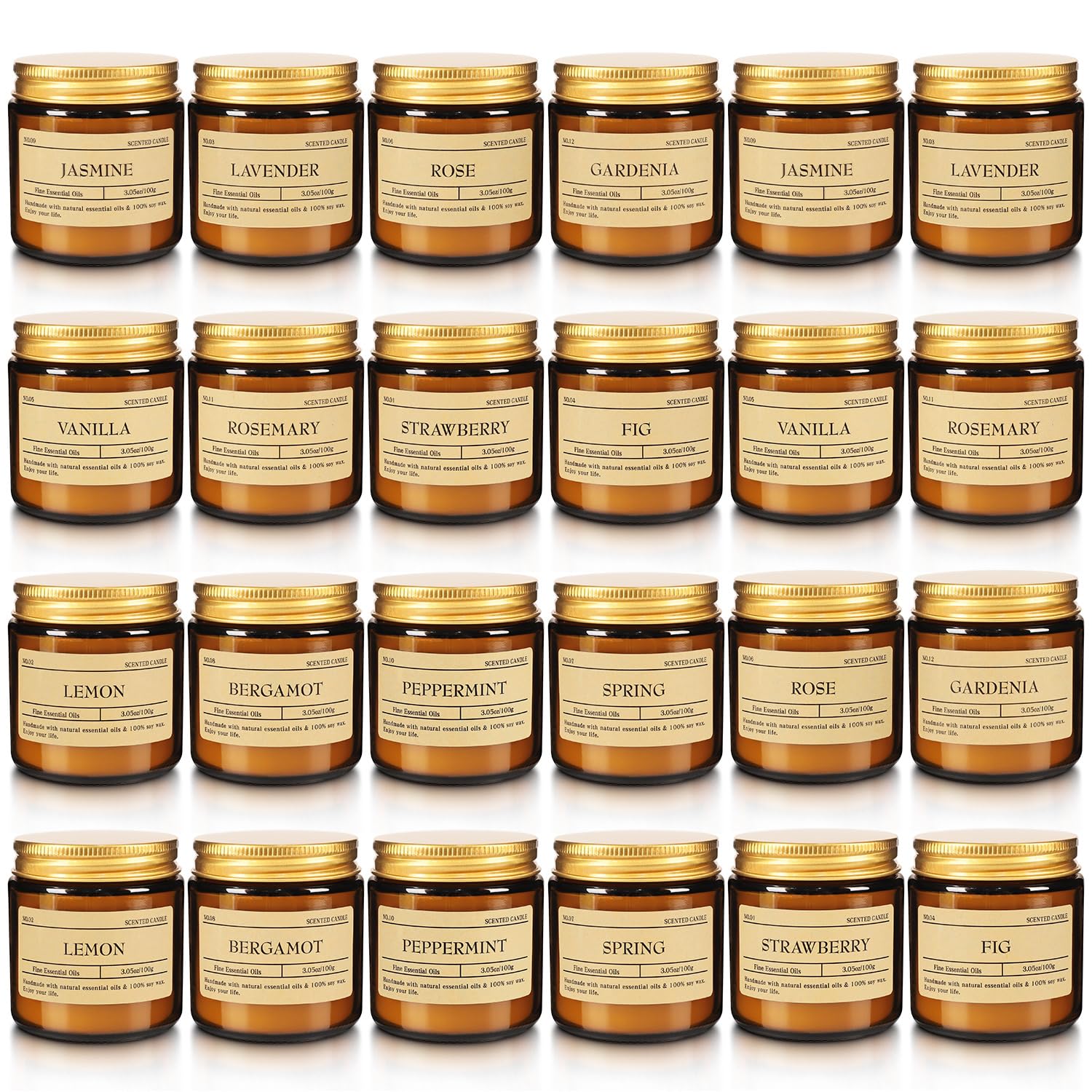 Main image of the 24-pack scented candle set