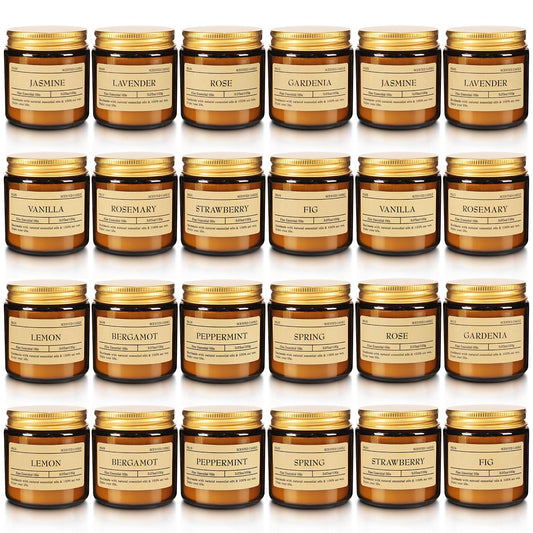 Main image of the 24-pack scented candle set