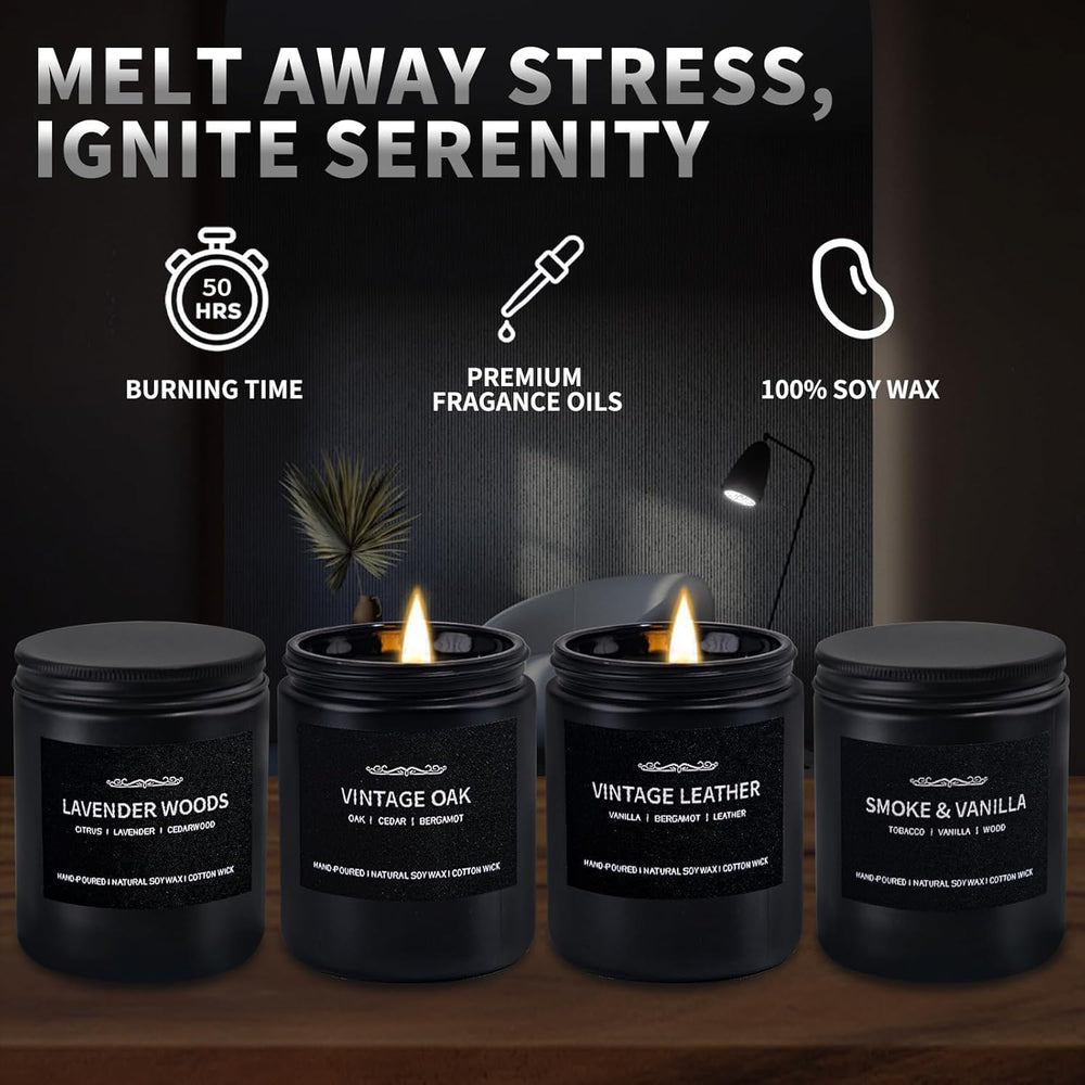 Gift box packaging for men's scented candle set