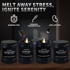 Gift box packaging for men's scented candle set