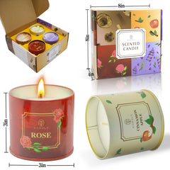 Lavender scented candle in tin jar