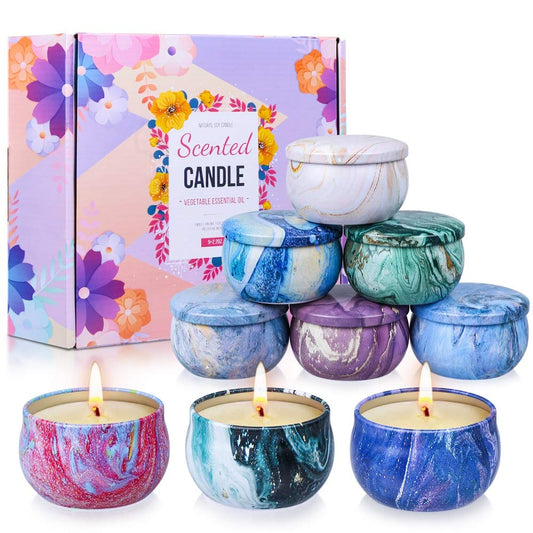 Lavender scented candle tin