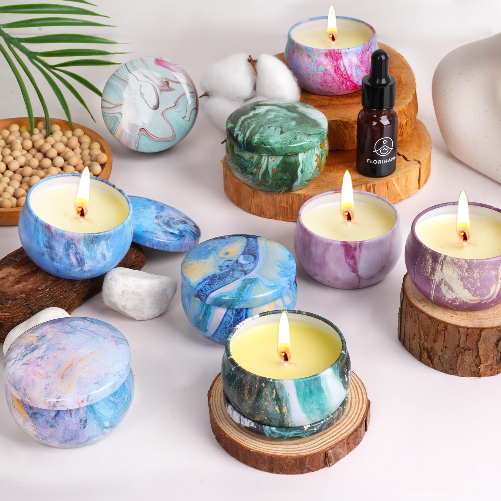 Smokeless candles with cotton wicks