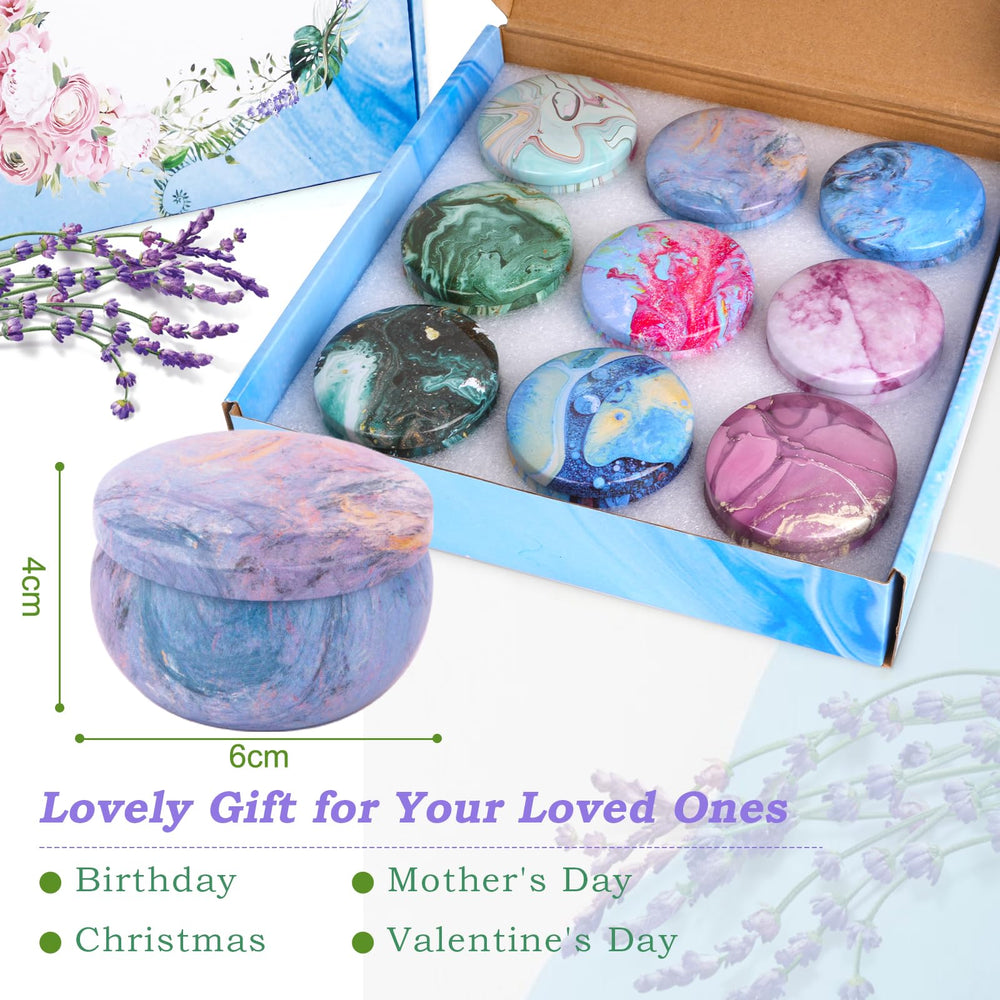8-image set of scented candles gift set