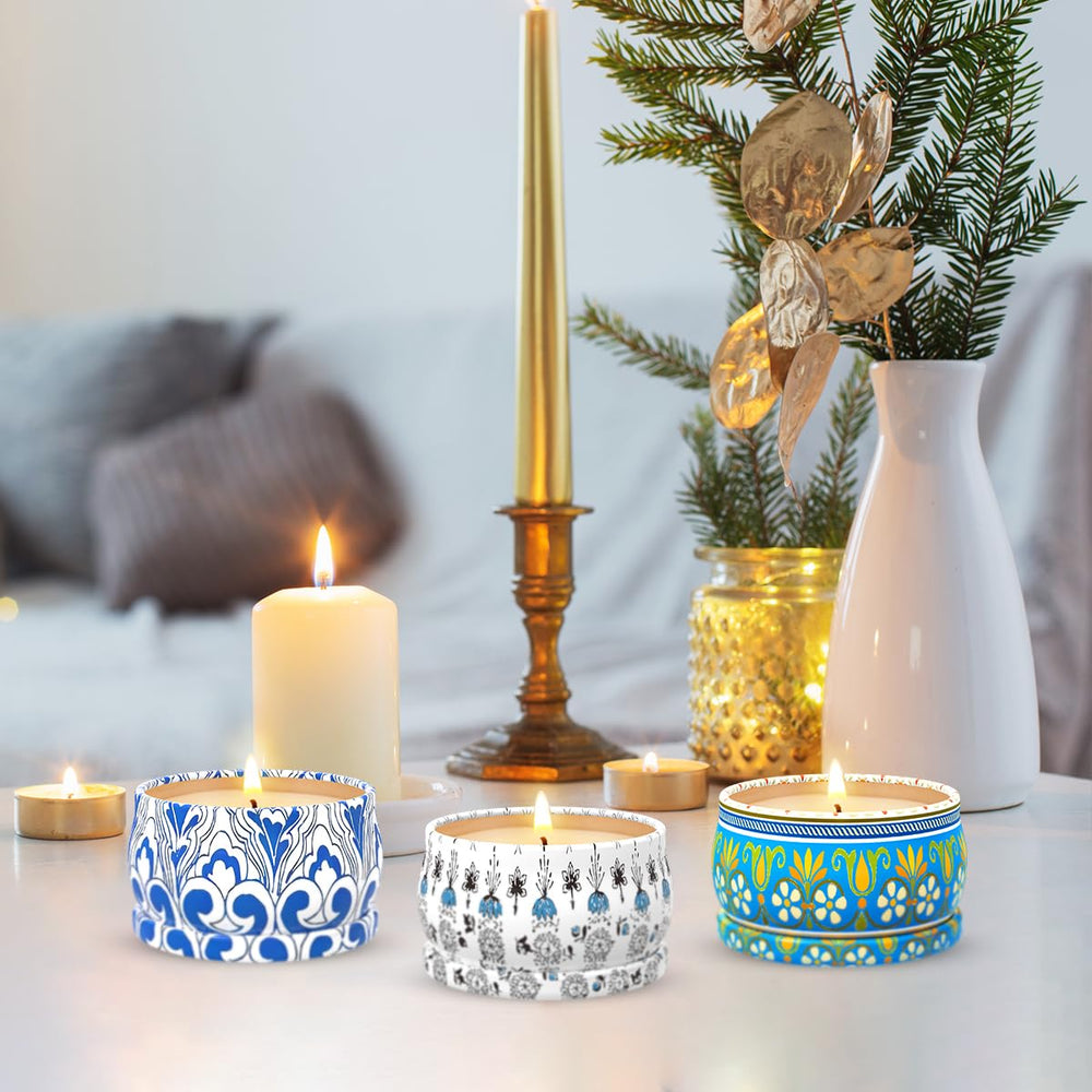 Gift-ready candle set ideal for home, yoga, meditation and gifts