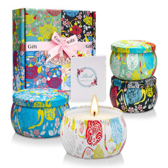 Gardenia-scented candle in a travel tin