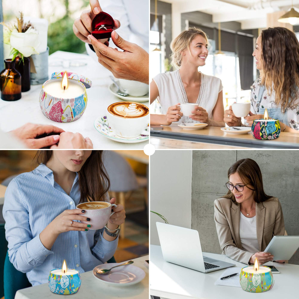 Home decor with scented candles for aromatherapy