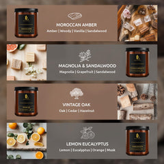 Magnolia & Sandalwood scented candle