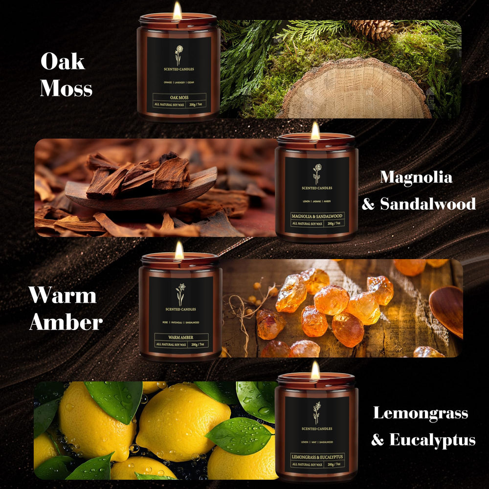 Sandalwood and Warm Amber candle from the set