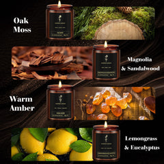 Sandalwood and Warm Amber candle from the set
