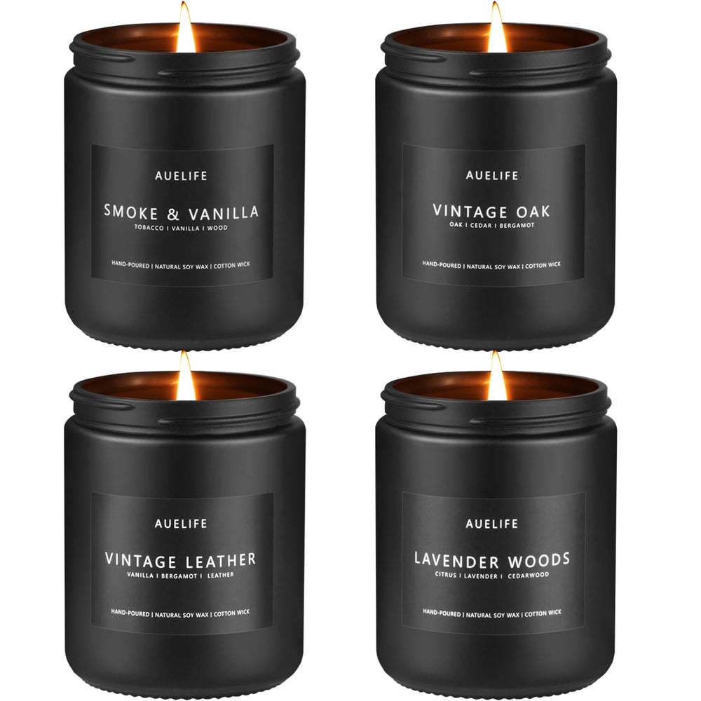Scented Candles Set 4-pack hero image in black jars