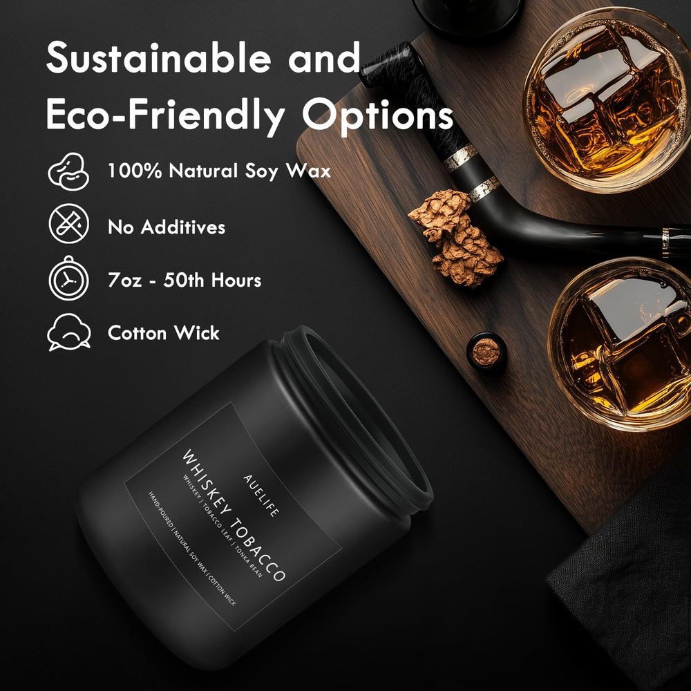 Rum and oak scented candle from the 4-pack set