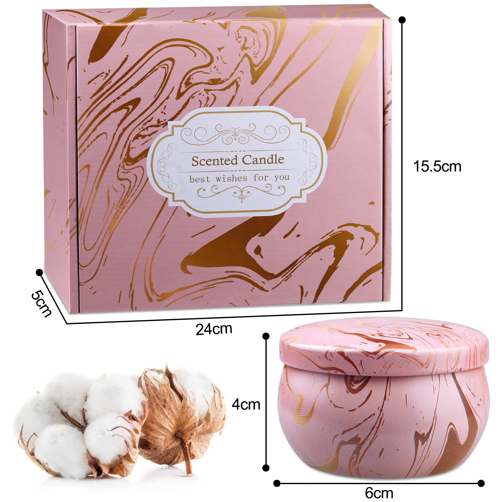 Decorative small candle jars for home fragrance