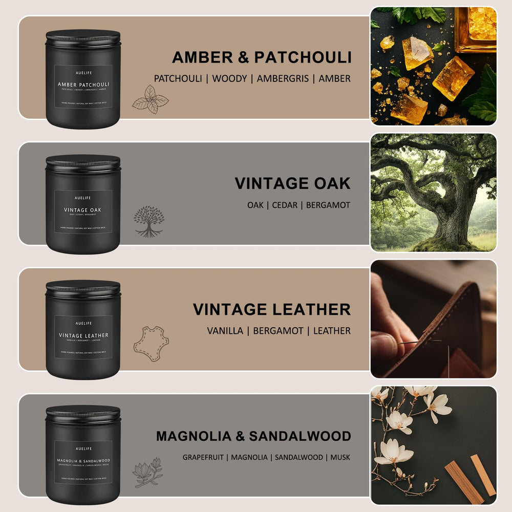 Amber patchouli scented candle