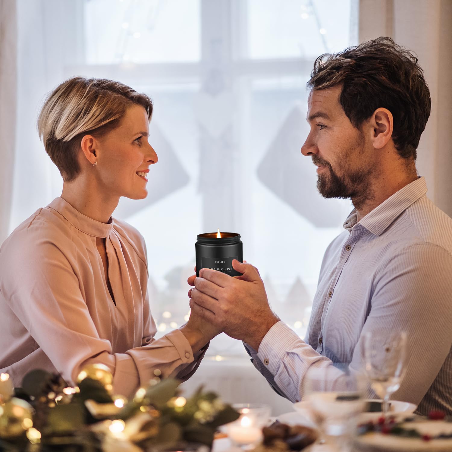 Home ambiance from masculine scented candles set